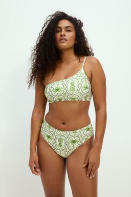 H&M - Women Green Padded One-Shoulder Bikini Top