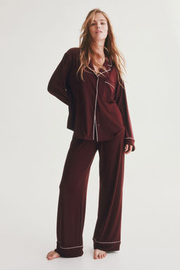 H&M - Women Red Viscose-Blend Pyjamas