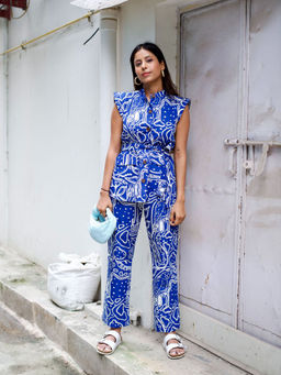 Happi Space - Masai Pant In Tamarama Print-blue