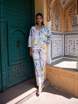 Happi Space - Snooze Top In Paint Bucket Print-white