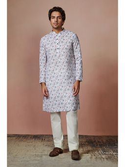 Manyavar - White Full Sleeves Kurta