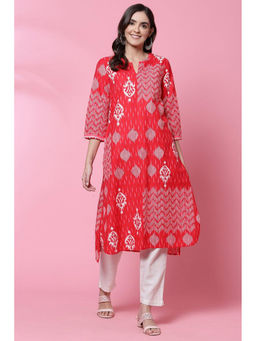 Biba - Red Straight Kurta