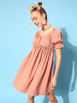 STREET 9 - Rust Frill Dress