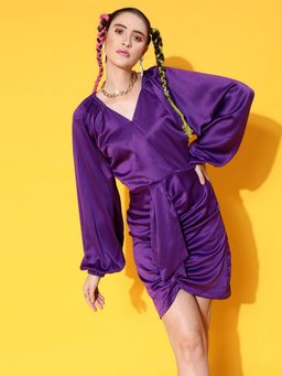 STREET 9 - Women Purple Satin Dress