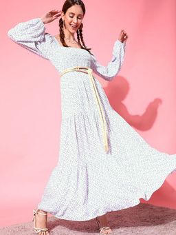 STREET 9 - Women White Printed Dress