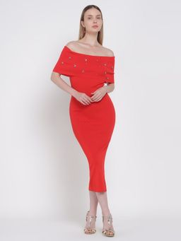 Cover Story - Red Embellished Dress
