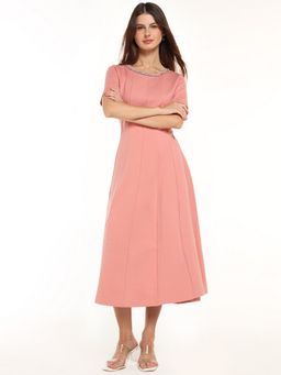 Cover Story - Gossamer Dreams Pink Flared Dress