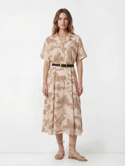 Cover Story - Brown Desert Rider Poplin Dress with Belt