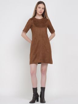 Cover Story - Brown Suede Dress