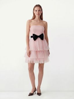 Cover Story - Pink Mesh Dress with Bow