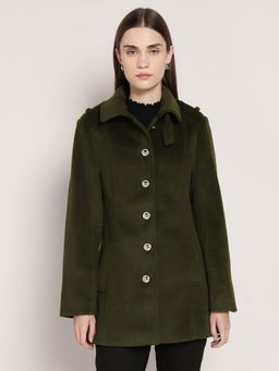Cover Story - Olive Green Long Coat