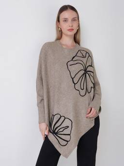 Cover Story - Women Brown Asymmetric Sweater