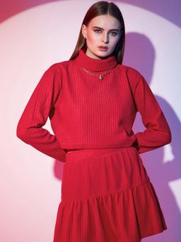 STREET 9 - Women Red Drop Needle Top