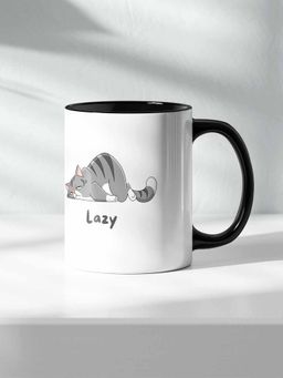 Macmerise - Lazy Cat Ceramic Handle 325ml Coffee Mug