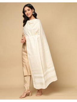 Fabindia - Natural Cotton Silk Hand Block Printed Dupatta