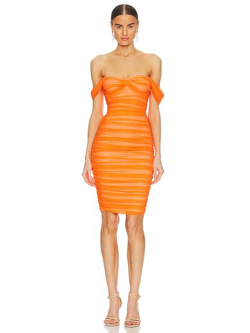 walter midi dress norma kamali WALTER DRESS TO KNEE Black Mesh Norma Kamali