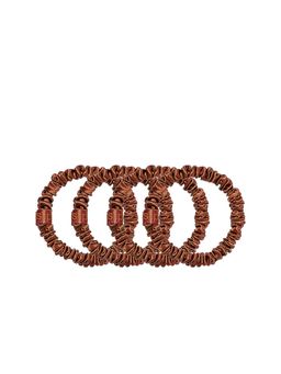 Slip - Skinny Scrunchies 4 Pack In Auburn