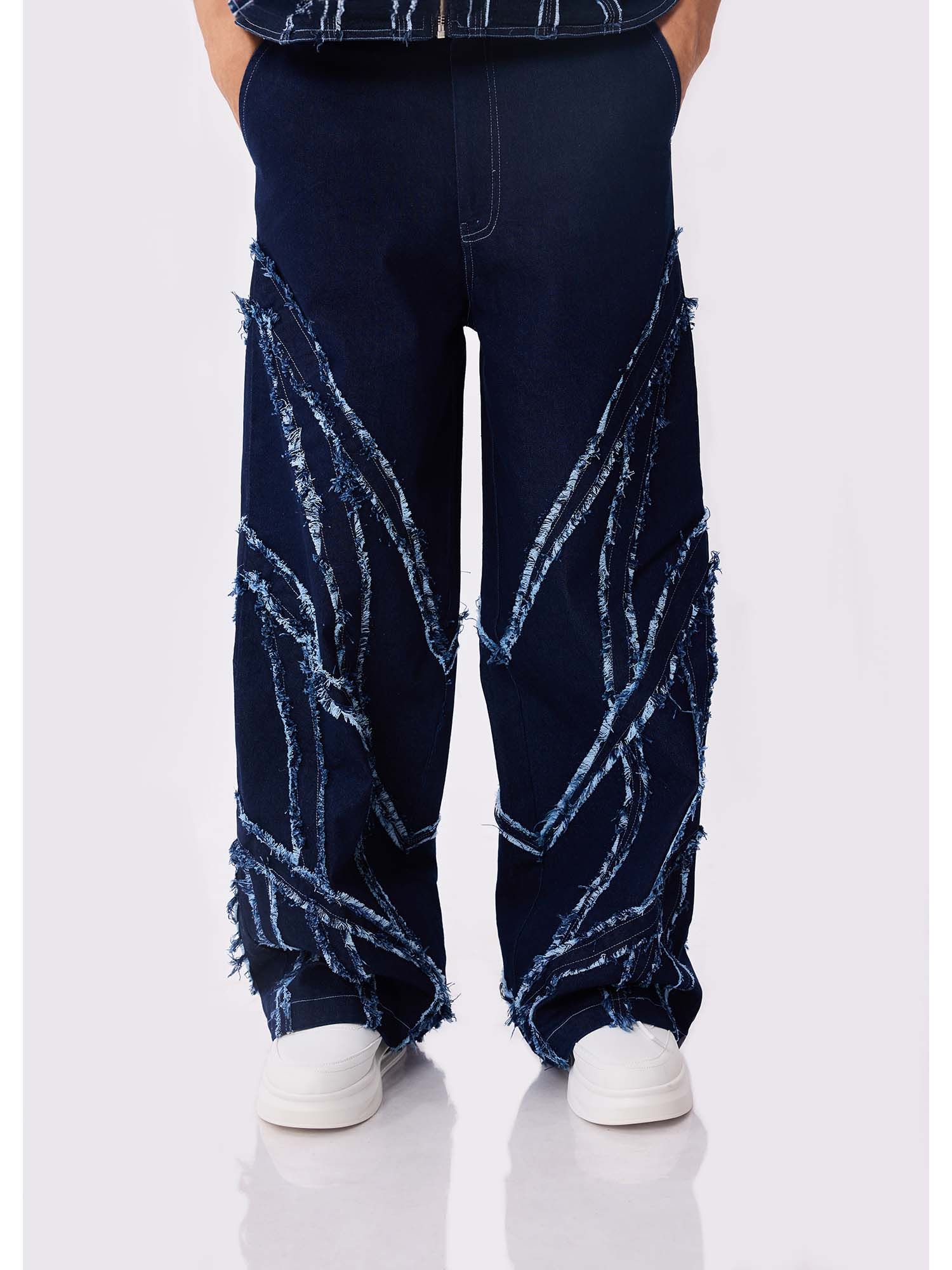 thnwhn Blue Denim Wide Jeans-picture-21