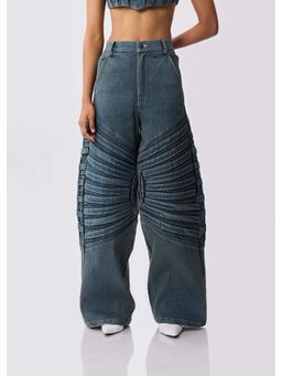 THNWHN - Blue Denim Wide Jeans
