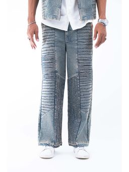 THNWHN - Blue Denim Wide Jeans