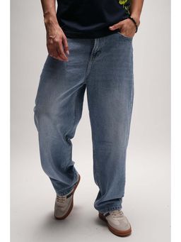 UNDERRATED CLUB - Blue Cotton Loose Jeans