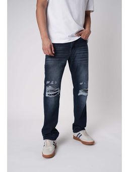 UNDERRATED CLUB - Blue Cotton Loose Jeans