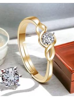 Gahan - Gold Plated Adjustable Ring for Women