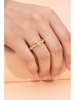 Gahan - Gold Plated Adjustable Ring for Women
