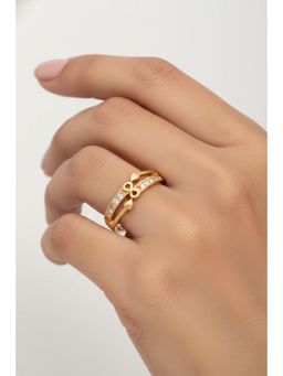Gahan - Gold Plated Adjustable Ring for Women