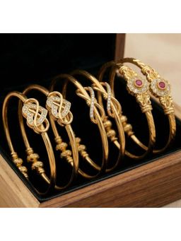 Gahan - Gold Plated Bangle Set for Women (Pack of 6)