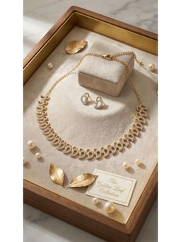 Gahan - Gold Plated Earring & Necklace Set