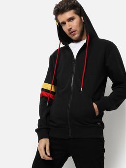 Campus Sutra - Solid Full Sleeve Stylish Hooded Sweatshirt