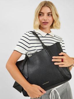 Accessorize London - Womens Laptop Tote Bag - Black