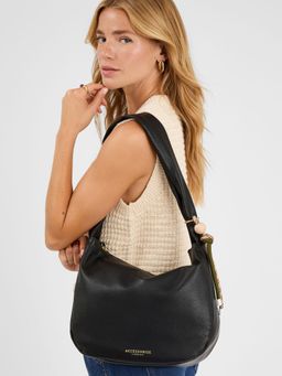 Accessorize London - Womens Plain Shoulder Bag - Black