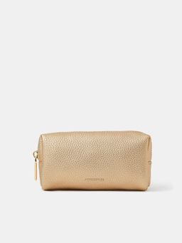 Accessorize London - Womens Metallic Make Up Pouch - Gold