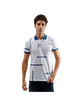 United Colors of Benetton - Bennetton Men's White Printed Polo