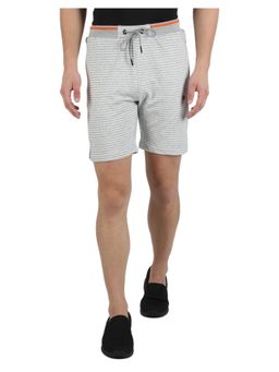 Monte Carlo - Mens Cotton Blend Solid Grey Bermuda