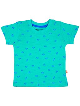 Bodycare - Turquoise Round Neck Half Sleeves Printed T-Shirt