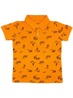 Bodycare - Mustard Polo Neck Half Sleeves T-Shirt