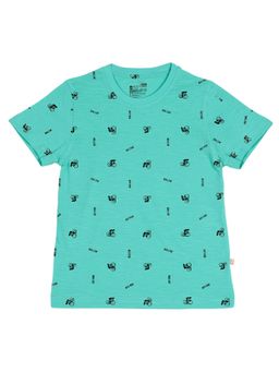 Bodycare - Turquoise Round Neck Half Sleeves Solid T-Shirt