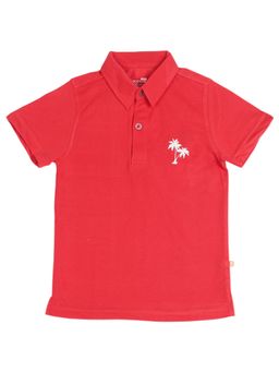 Bodycare - Red Polo Neck Half Sleeves Solid T-Shirt