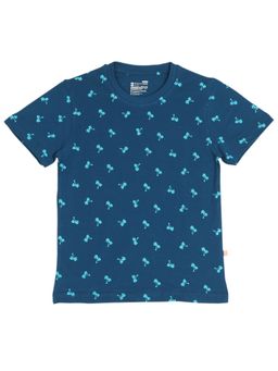 Bodycare - Blue Round Neck Half Sleeves Printed T-Shirt