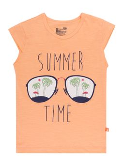 Bodycare - Peach Round Neck Cap T-Shirt