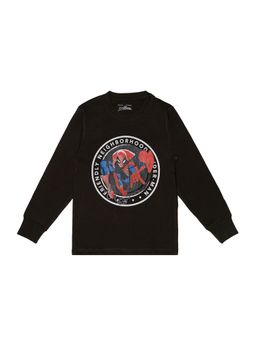 Bodycare - Green Round Neck Full Sleeves Spiderman Graphic T-Shirt