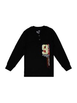 Bodycare - Black Round Neck Full Sleeves Graphic T-Shirt