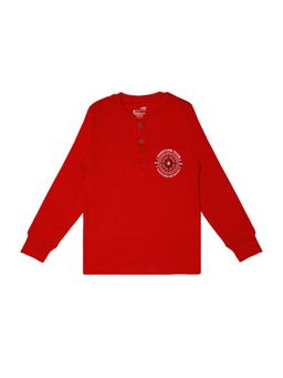 Bodycare - Red Round Neck Full Sleeves Solid T-Shirt