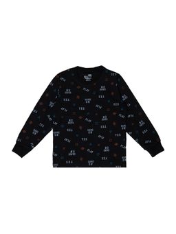 Bodycare - Black Round Neck Full Sleeves Printed T-Shirt