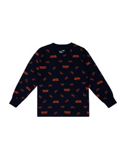 Bodycare - Navy Blue Round Neck Full Sleeves Printed T-Shirt