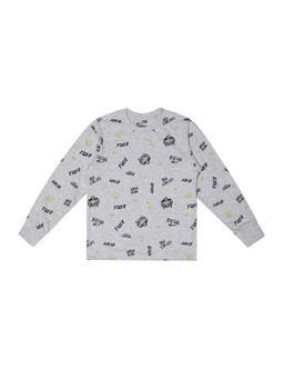 Bodycare - Grey Round Neck Full Sleeves Printed T-Shirt