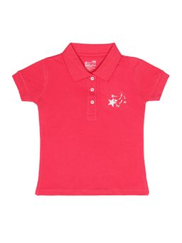 Bodycare - Pink Polo Collar Half Sleeves Solid T-Shirt